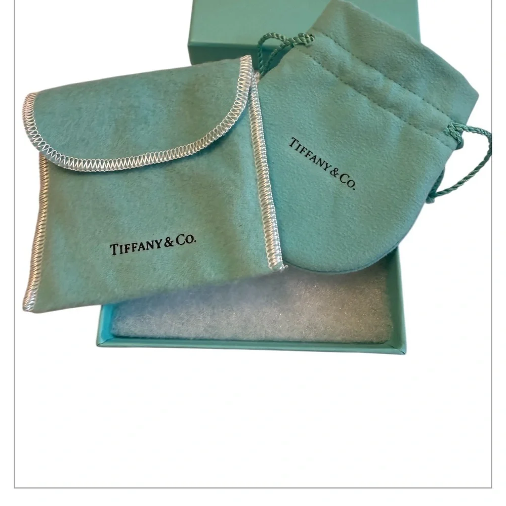 Tiffany & Co Small Blue Jewelry Box Set w/ 2 Pouches Authentic